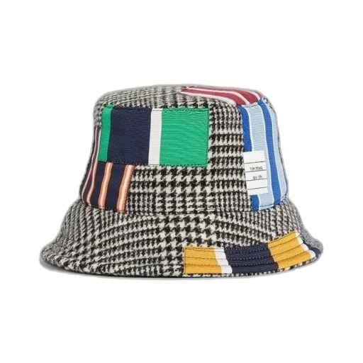 Patchwork-Detail Bucket Hat