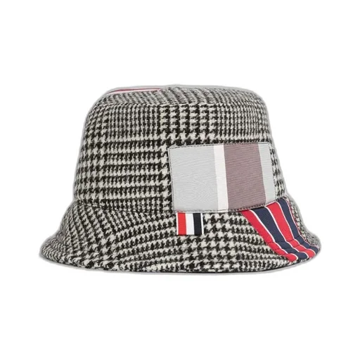 Patchwork-Detail Bucket Hat