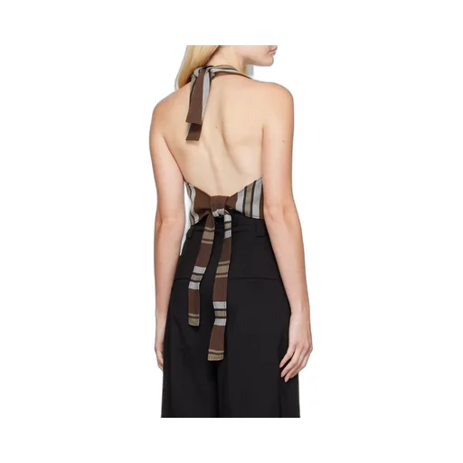 Striped Pattern Twill Vest