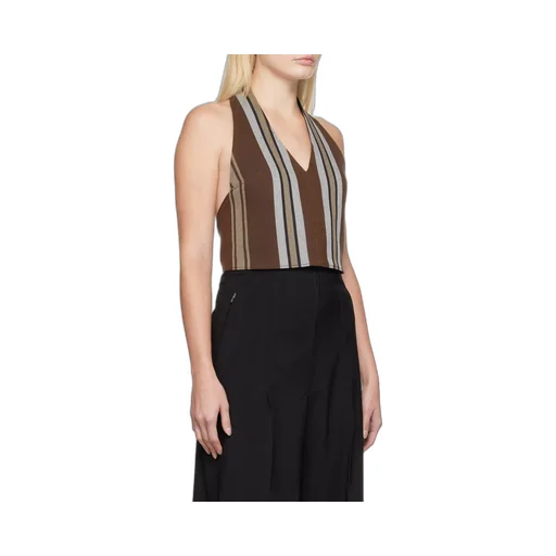 Striped Pattern Twill Vest