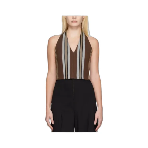 Striped Pattern Twill Vest