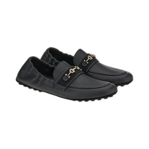 Gancini-Buckle Slip-On Loafers