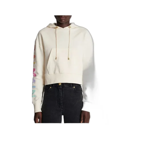 Cotton Printed Balmain Logo Sweatshirt