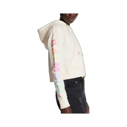 Cotton Printed Balmain Logo Sweatshirt