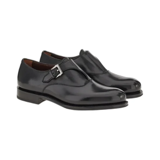 Leather Buckled Monkstrap Shoes