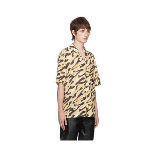 Animal-Print Organic-Cotton Shirt