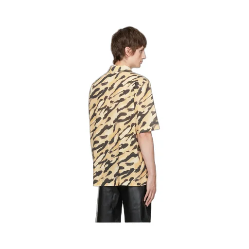 Animal-Print Organic-Cotton Shirt