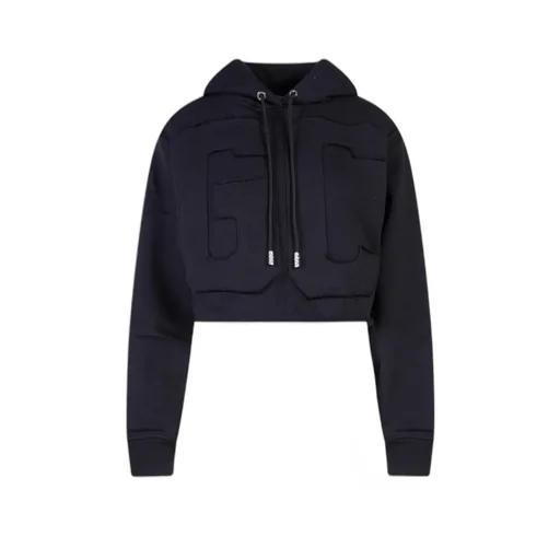 Logo-Patch Cropped Hoodie