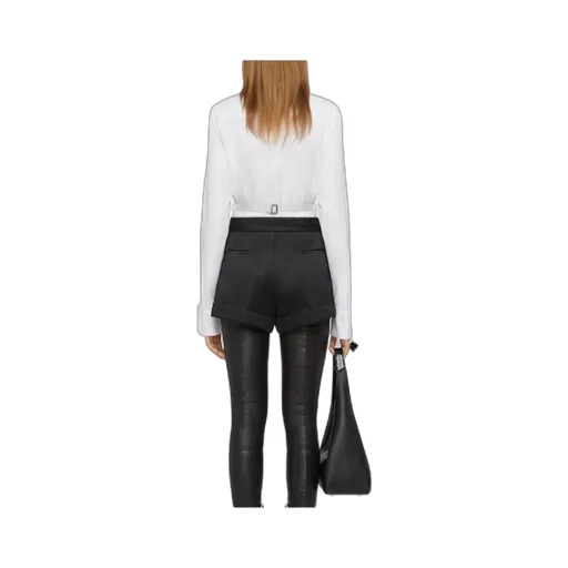 Givenchy Buckle Belt Collared Long-Sleeve Shirt