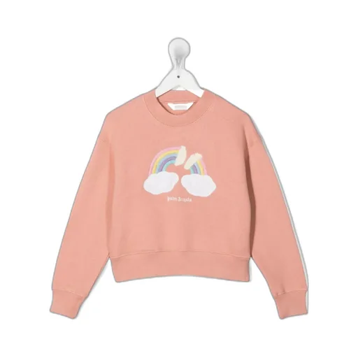 Rainbow-Print Cotton Jumper