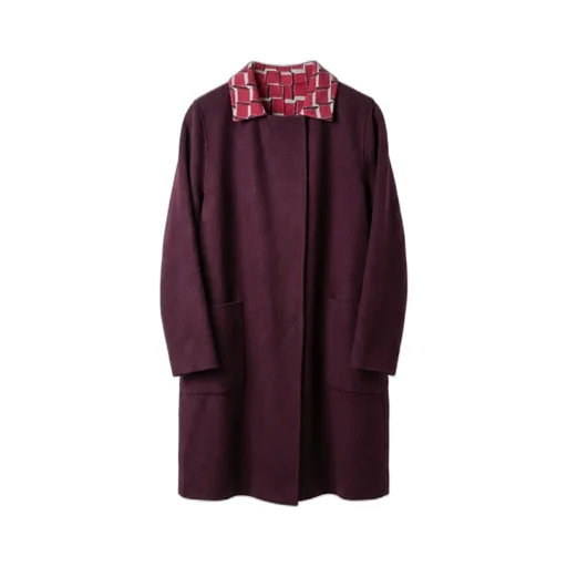Long-Sleeved Lapel Coat