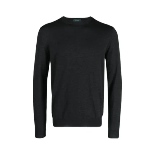 Fine-Knit Crew-Neck Jumper