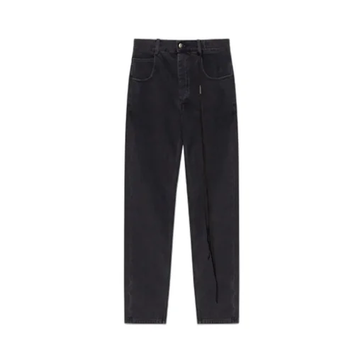 Ann Demeulemeester Straight-Leg Strap Detailed Jeans