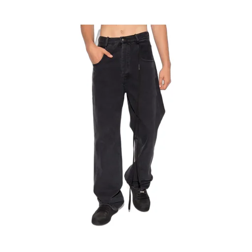 Ann Demeulemeester Straight-Leg Strap Detailed Jeans