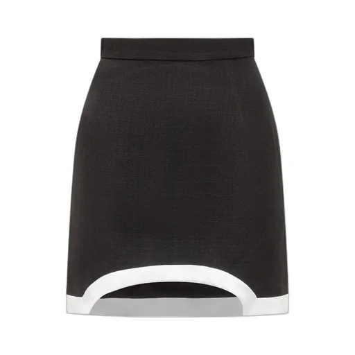 Casablanca Curved Cut-Out Detailed Mini Skirt