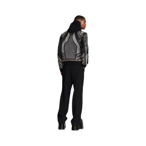 Studded Nylon Bomber Jacket