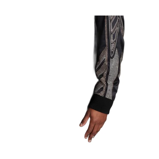 Studded Nylon Bomber Jacket