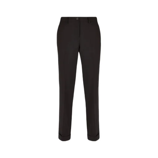 Mid-Rise Tailored Straight Trousers