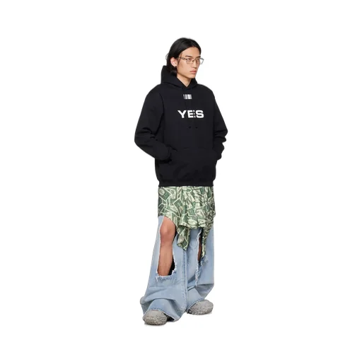 Vtmnts Yes No Printed Drawstring Hoodie