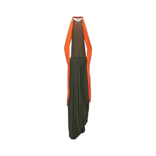 Draped Halter Dress In Viscose