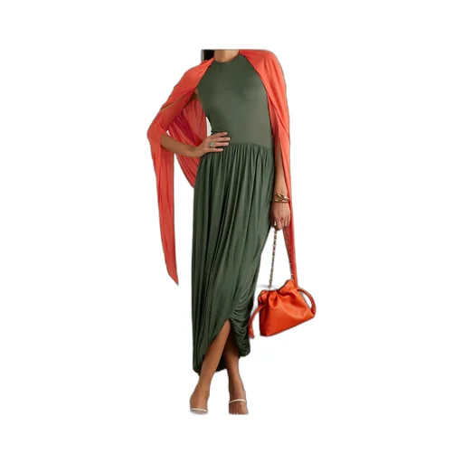 Draped Halter Dress In Viscose