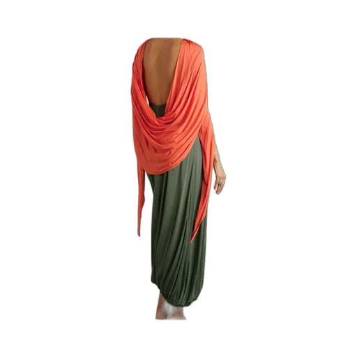 Draped Halter Dress In Viscose