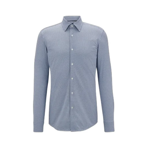 Geometric-Print Long-Sleeve Shirt