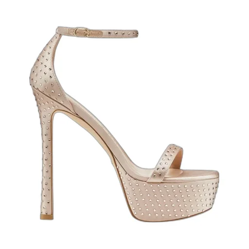 150Mm Rhinestone Platform Sandals
