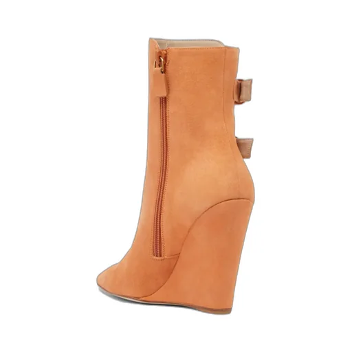 Stuart Weitzman Wedge-Heeled Pointed Toe Boots