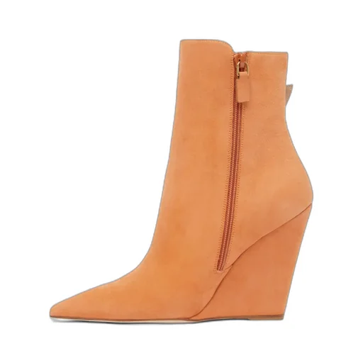 Stuart Weitzman Wedge-Heeled Pointed Toe Boots