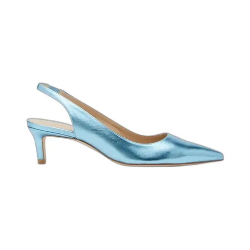 Metallic-Effect Pointed Pums