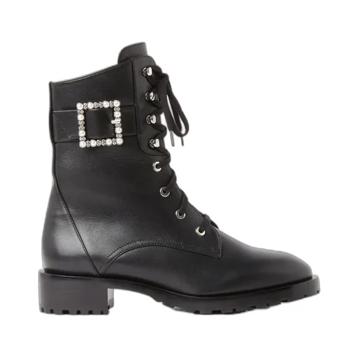 Logo Flat Ankle Boots