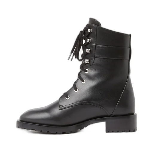 Logo Flat Ankle Boots