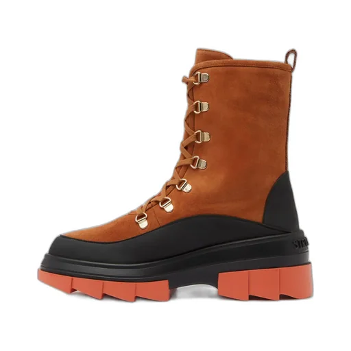 Chunky Lace-Up Suede Boots