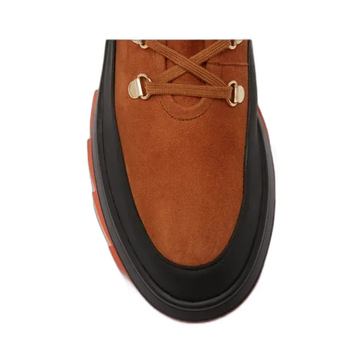 Chunky Lace-Up Suede Boots
