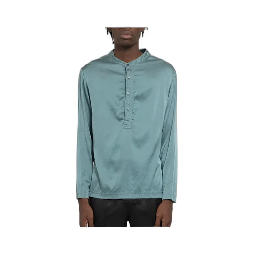 Half-Button Silk Shirt