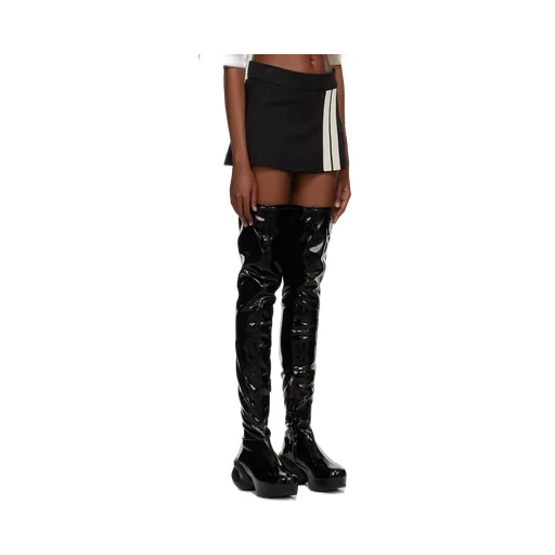 Palm Angels Stripe Detailed A-Line Mini Skirt