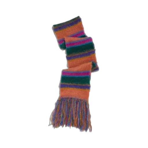 Marni Fringed Striped Scarf