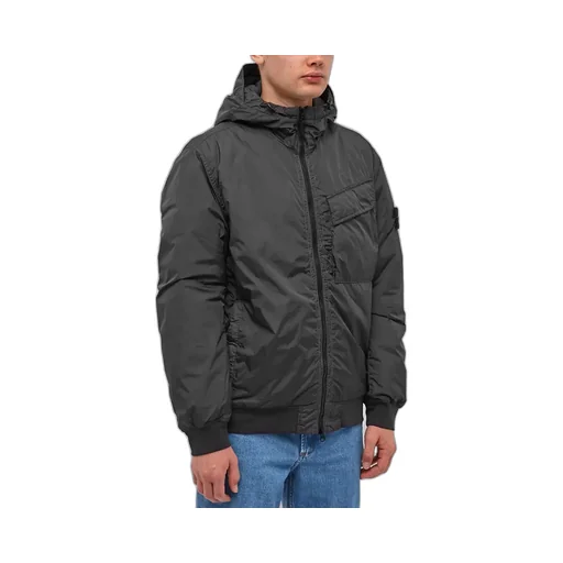Compass-Patch Hooded Jacket