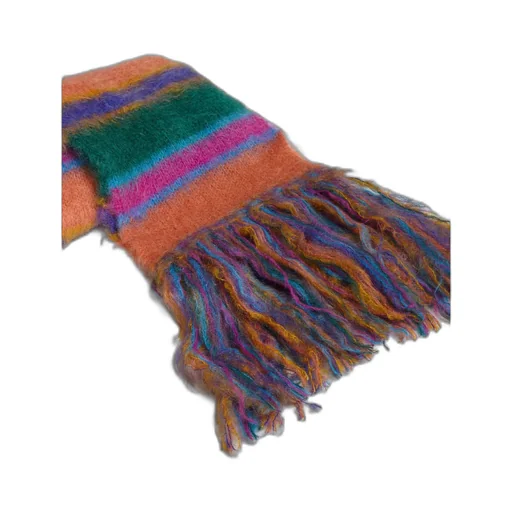 Marni Fringed Striped Scarf