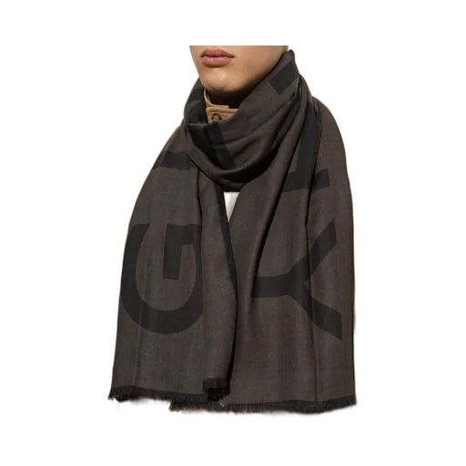 Logo-Print Modal-Cashmere Scarf