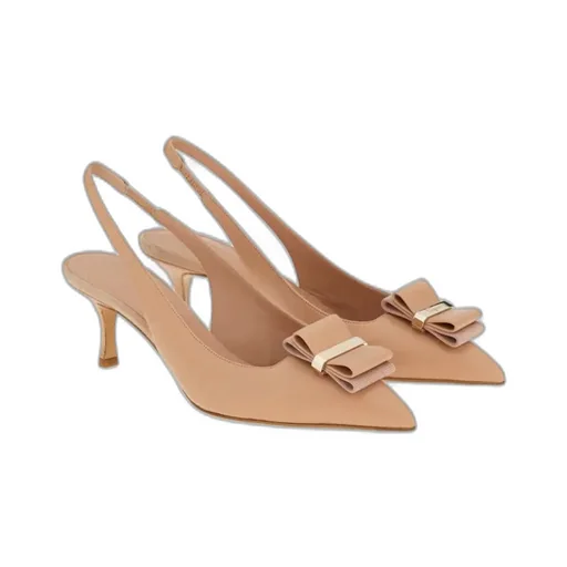 65Mm Gancini Slingback Heels