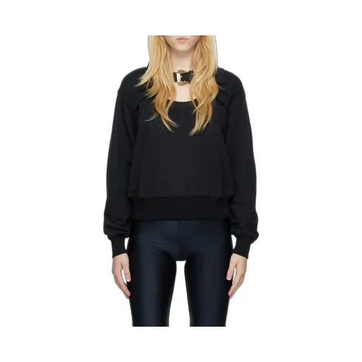 Buckle-Detail Cut-Out Hoodie