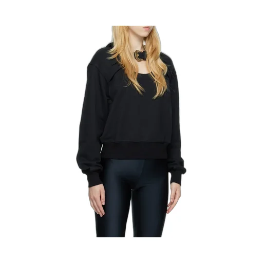 Buckle-Detail Cut-Out Hoodie