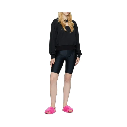 Buckle-Detail Cut-Out Hoodie