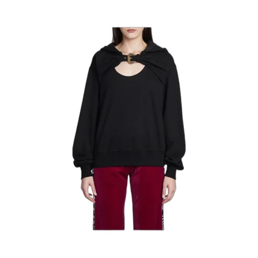 Buckle-Detail Cut-Out Hoodie