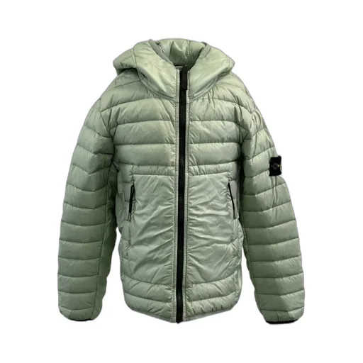 Stone Island Junior Logo Patch Zipped Puffer Jacket