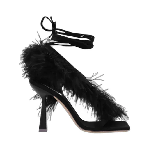 Tie High-Heeled Sandals