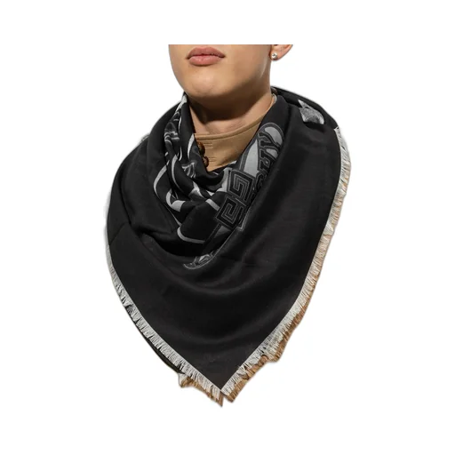 Logo-Print Modal-Cashmere Scarf