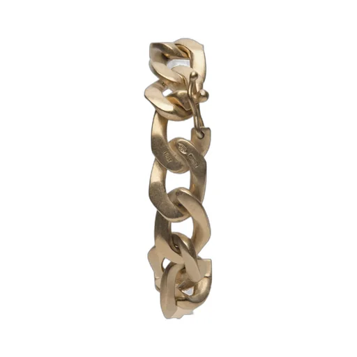 Maison Margiela Logo Engraved Curb Chain Bracelet